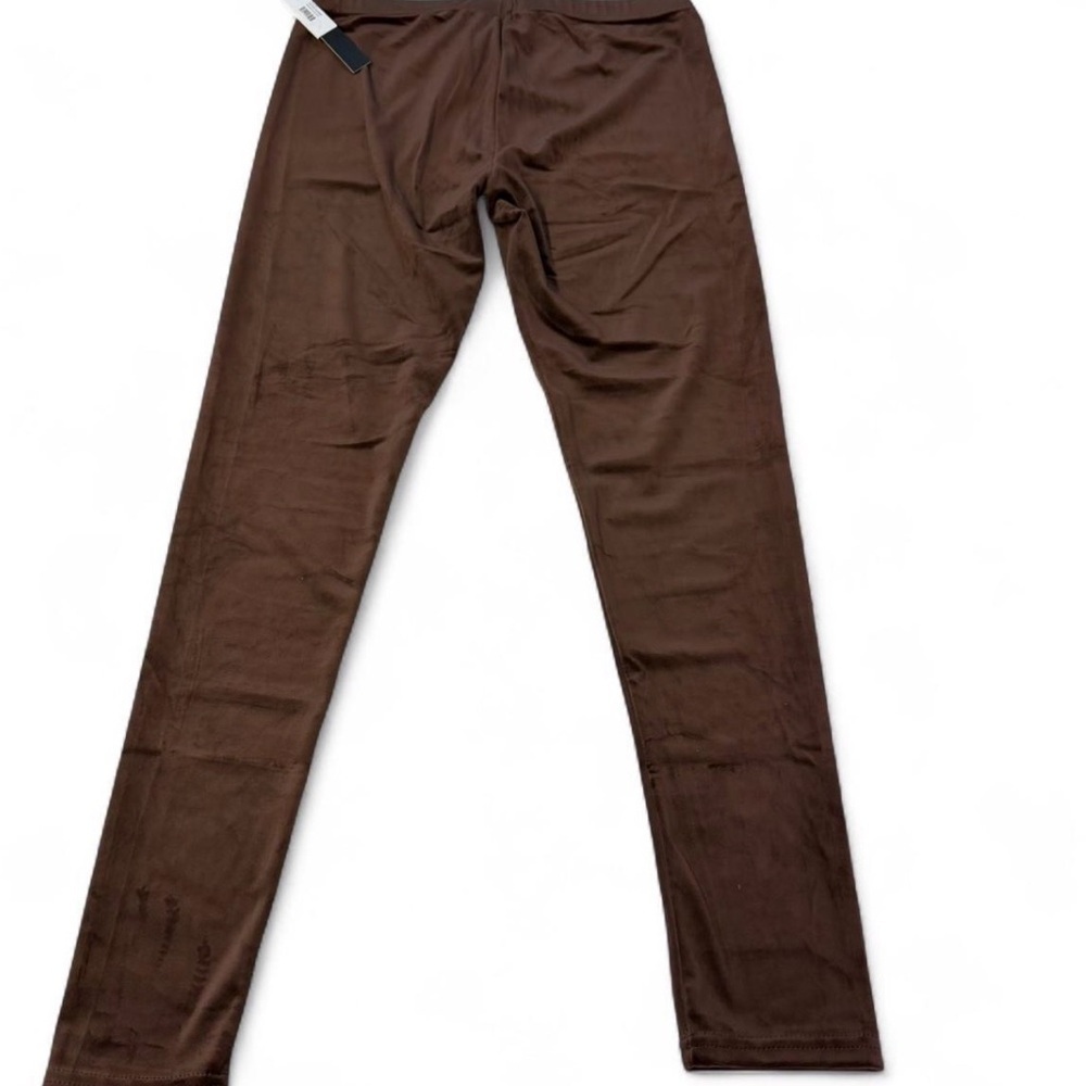 New Mix Velour Leggings Lot Of 2 Women’s 2X/3X Brown Tan Cozy Soft Comfy Relax - Picture 4 of 13